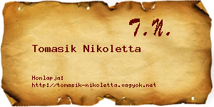 Tomasik Nikoletta névjegykártya